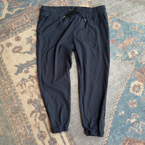 ZYIA Pants - Zyia Active Navy Blue Joggers Size XXL High Rise Stretch Athleisure